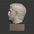 Decorative Marble Base Stand Furniture Supporting Classical White Sculpture Head