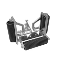 Industrial Machinery Equipment Featuring Metal Frame And Multiple Coiled Rollers