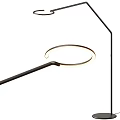 Modern Sleek Metal Floor Lamp With Ring Shade For Interior Decor 3d model