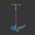 Kids Blue Scooter With Two Wheels Adjustable Handle And Fun Design