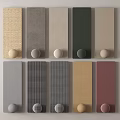 Decorative Wall Panels With Various Colors Textures And Round Knobs For Home Decor 3d model