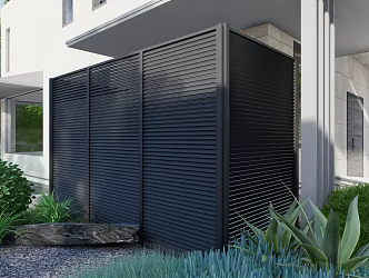 Courtyard Equipment Room Storage Room Tool Room Grille Decoration Shutter Grille 3d model