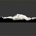3D Mountainous Terrain Model With Snow Covered Peaks Green Valleys And Golden Ridges