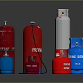 Household Propane Gas Cylinders in Various Colors and Different Sizes for Daily Use