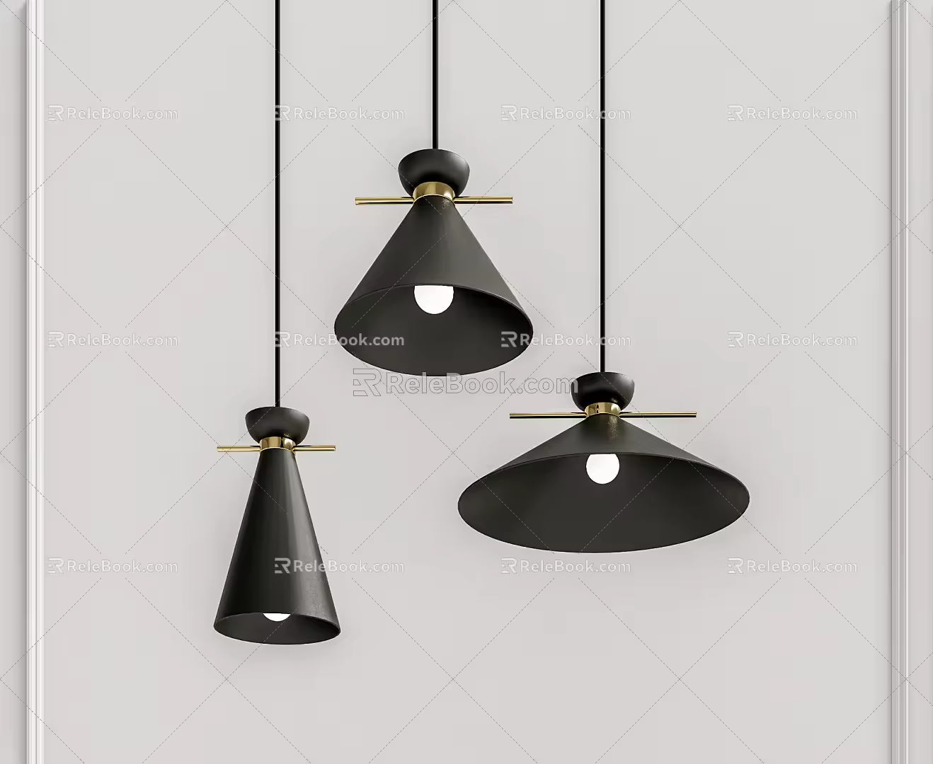 Modern chandelier combination 3d model