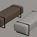 bed end stool sofa stool 3d model