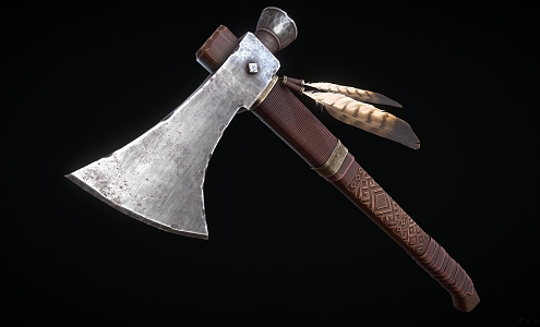 Modern Tomahawk Axe Game Axe 3d model