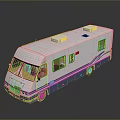Bus Large Bus CMB Medium Van Large Van Bus School Bus Van Box Car 3d model