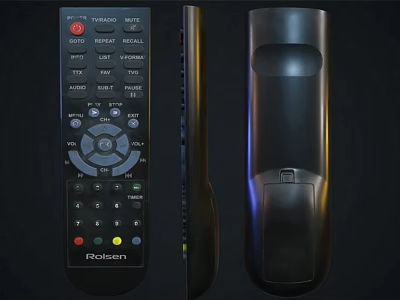 Television Remote Control Polisen Brand With Multiple Function Buttons And Ergonomic Design 3d model