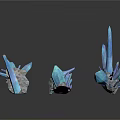 Blue Crystal Decorative Pieces For Home Living Room Tabletop Display With Various Shapes