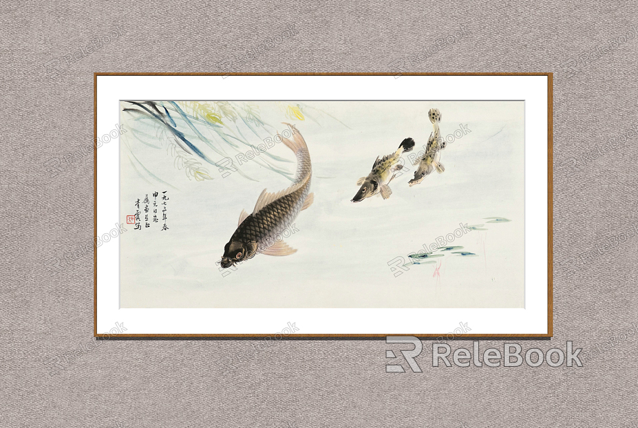 New Chinese Animal Painting Wu Qingxia Fish Picture model