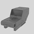 Gray Industrial Electronic Device 3D Model With Display Screen And Control Interface