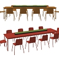 Modern Meeting Table and Chair Dining Table and Chair Leisure Chair Dining Table Conference Table 3d model