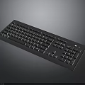 Sleek Black Computer Keyboard With Standard Layout And Numeric Keypad