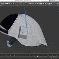Futuristic Tactical Weapon Helmet With Transparent Visor And White Control Panel