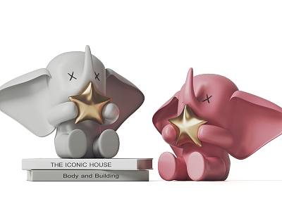 Modern Elephant Creative Desktop Ornaments Modern Ornaments Fashion Ornaments 3d model