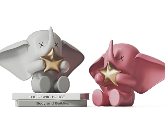 Modern Elephant Creative Desktop Ornaments Modern Ornaments Fashion Ornaments 3d model