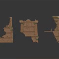 Ruined Architectural Structure Featuring Broken Brick Walls And Damaged Columns