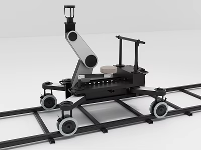 Modern photographic equipment rail car 3d model Modern photographic equipment rail car 3d model