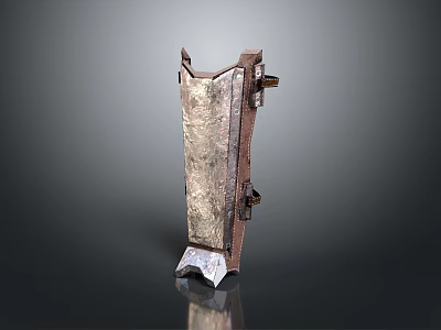 Traditional Ornamental Artifact With Intricate Carved Texture And Wooden Metal Structure 3d model