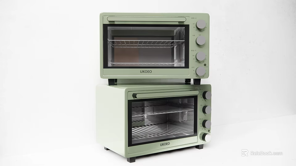 Light Green Midea Stackable Ovens As Practical Kitchen Appliance For Home Use 3d model