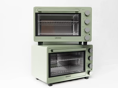Light Green Midea Stackable Ovens As Practical Kitchen Appliance For Home Use 3d model