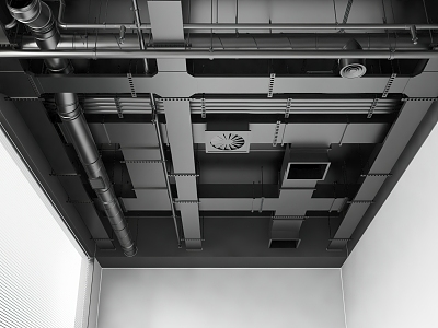 Modern ceiling pipe 3d model