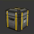 Durable Gray Storage Box With Yellow Stripes Number 01 For Household Organizing