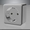 Modern White Square Power Socket With Plastic Body For Electrical Devices