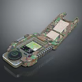 Tactical Handheld Device With Camouflage Design Digital Display Rotary Knob And Paper Notes For Navigation