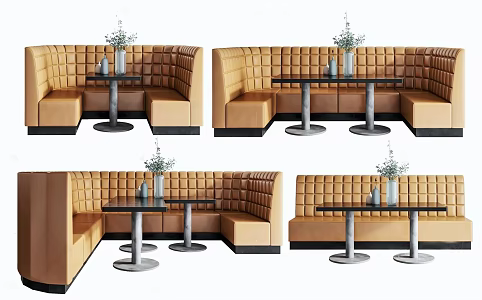 Modern Card Seat Combination 3d model