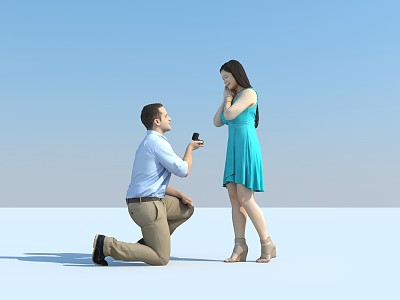 The Proposing Man 3d model