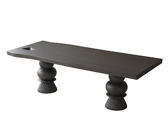 French Dining Table Desk Tea Table 3d model