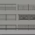 Various Metal Railing Designs With Different Patterns And Structures 3d model