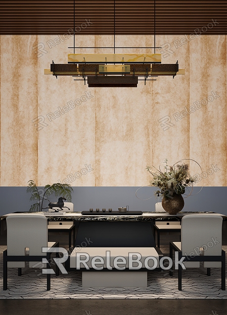 Light Luxury Tea Room model