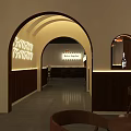 Modern Bar Interior Design With Wooden Counter Shelves Bottles And Seating