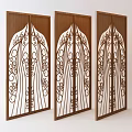 Elegant Wooden Room Dividers With Intricate Carved Patterns For Interior Design