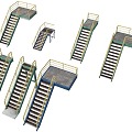 Factory Stairs Factory Steel Stairs Steel Stairs Heavy Industry Engineering Construction 3d model