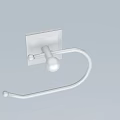 White Wall Mounted Toilet Paper Holder As Bathroom Accessory With Simple Design