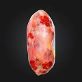 Stone Wood Decorative Art Piece Featuring Irregular Shape Pink White Red Spots