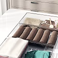 Transparent Storage Basket For Organizing Clothes And Towels In Drawer