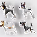Cute Inflatable Dog Shaped Models With Assorted Colors And Different Design Styles 3d model