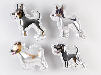 Modern Balloon Home Decoration Balloon Beauty Chen Pendant 3d model