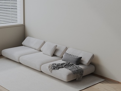 Three-seat sofa 3d model