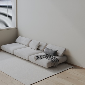 Three-seat sofa 3d model