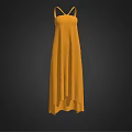 Elegant Yellow Sleeveless Maxi Dress With Flowy Skirt And Strappy Design