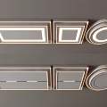Modern Ceiling Lights With Rectangular Square Round Shapes And LED Light Strips For Home Interior