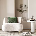 Modern Single Sofa Leisure Chair 3d model