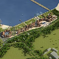 Aerial View Planning of Lakeside Development With Buildings Green Areas and Piers
