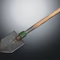 Agricultural Equipment Shovel With Wooden Handle And Metal Blade For Farming Work
